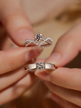 Anillo de acero inoxidable forma v Anillo con zirconia cúbica